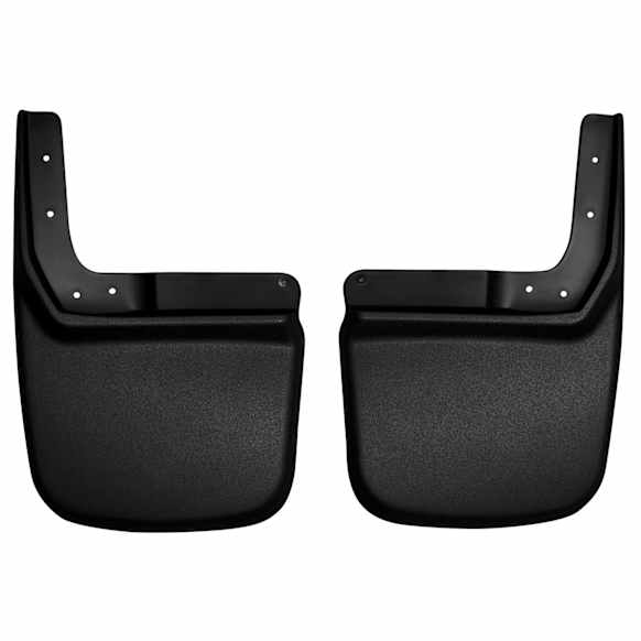 57141 Rear, Driver and Passenger Side Mud Flaps, Black, Plastic, Custom Fit Series