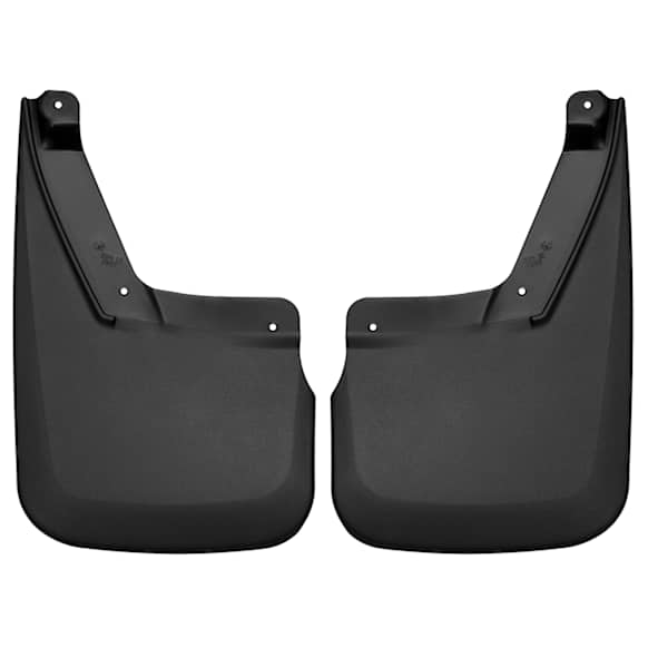 58201 Front, Driver and Passenger Side Mud Flaps, Black, Plastic, Custom Fit Series