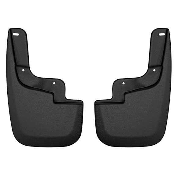58231 Front, Driver and Passenger Side Mud Flaps, Black, Plastic, Custom Fit Series
