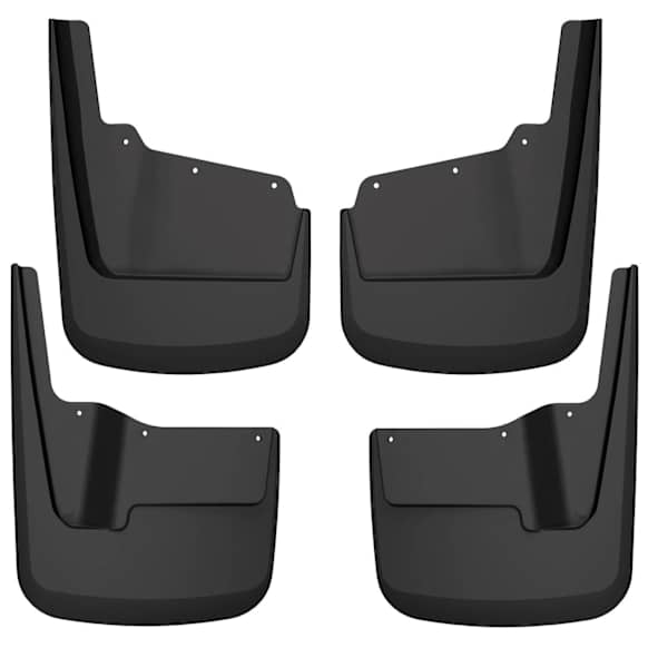 2024 GMC Sierra 2500 HD - Front and Rear, Driver and Passenger Side Mud Flaps, Black, Thermoplastic