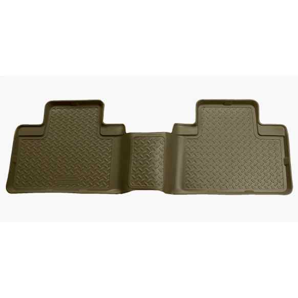 63053 Second Row Classic Style Series Molded Floor Liner, Tan Made of Rubberized Thermoplastic Elastomer