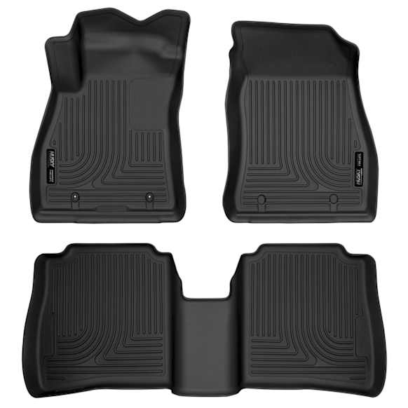 2018 Nissan Sentra - Weatherbeater Series, Black, Front and Rear, Molded Floor Liner, Sedan, Made of Thermoplastic