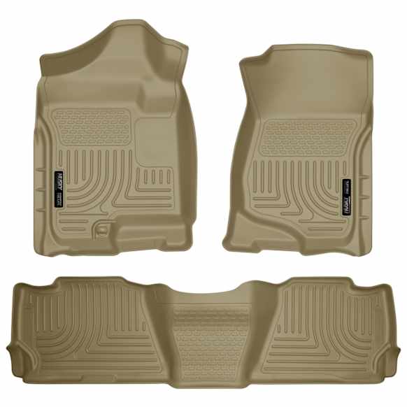 98253 Front and Rear Weatherbeater Series Molded Floor Liner, Tan Made of Thermoplastic