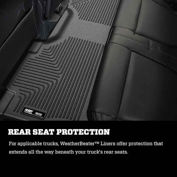 98341 Front and Second Row Weatherbeater Series Molded Floor Liner, Black Made of Thermoplastic