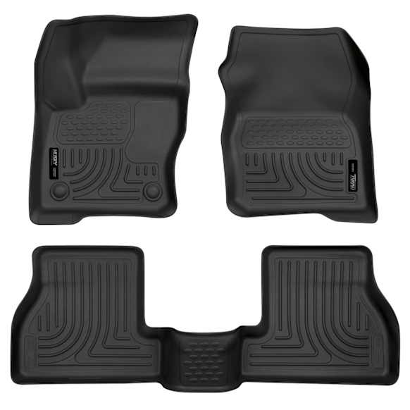 98771 Front and Rear Weatherbeater Series Molded Floor Liner, Black Made of Thermoplastic