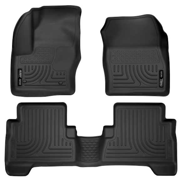 99741 Front and Rear Weatherbeater Series Molded Floor Liner, Black Made of Thermoplastic