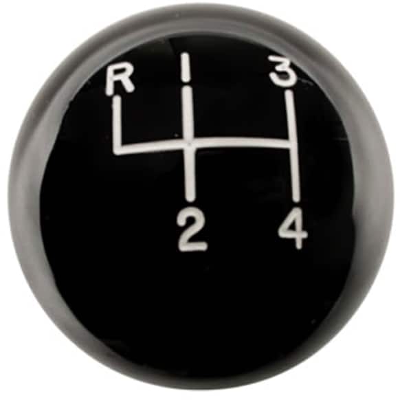 1630103 Universal, Classic Series Shift Knob - Black Plastic Round  Sold individually