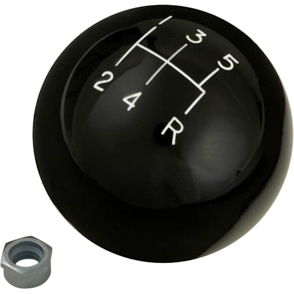 1630108 Universal, Classic Series Shift Knob - Black Plastic Round  Sold individually