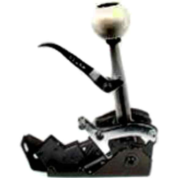 3160009 Quarter Stick Series Shifter - Aluminum Stick and High Gloss White Knob, Automatic, Direct Fit, Sold Individually