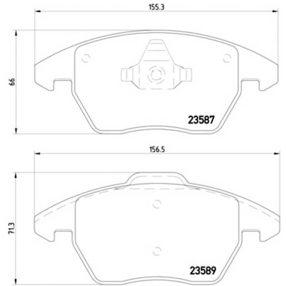 2013 Audi A3 - Front Low-Metallic Brake Pad Set, 2.0L 4Cyl, Designed and Engineered in Germany