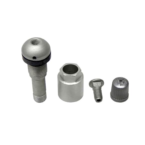 RDV021 TPMS Wheel Valve Stem (Silver) (43 mm Length) - Replaces OE Numbers: 4D0-601-361, 9P1-601-361 A, 36-14-6-792-829