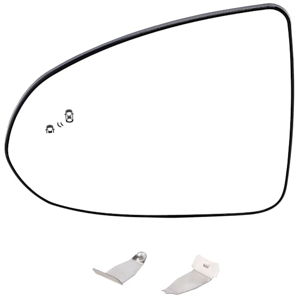 Driver Side Mirror Glass, Heated, With Blind Spot Detection in Glass