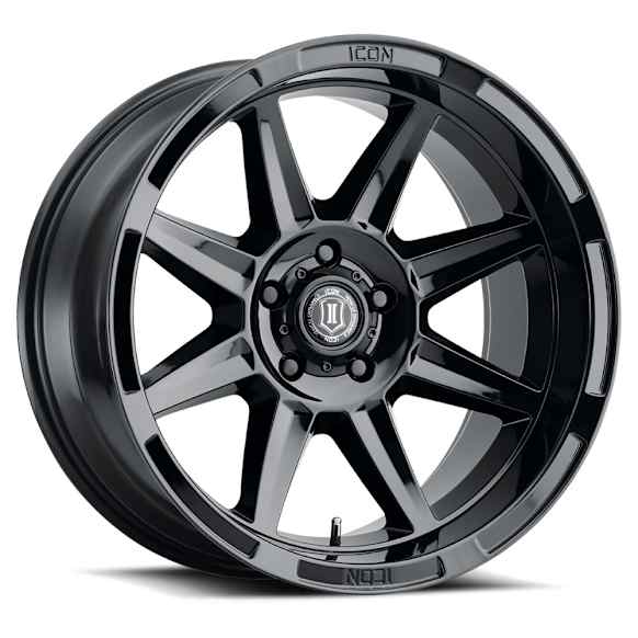 ICNWH6020108345GB ICON Alloys Bandit, Gloss Black, 20 x 10 / 6 x 5.5, -24mm Offset, 4.5in. BS