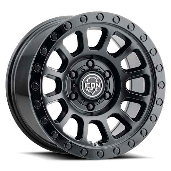 ICNWH8017857345DB ICON Alloys Hulse, Double Black, 17 x 8.5 / 5 x 5, -6mm Offset, 4.5in. BS