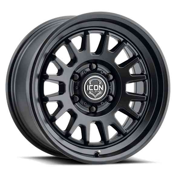 ICNWH8217858347SB ICON Alloys Anza, Satin Black, 17 x 8.5 / 6 x 5.5, 0mm Offset, 4.75in. BS