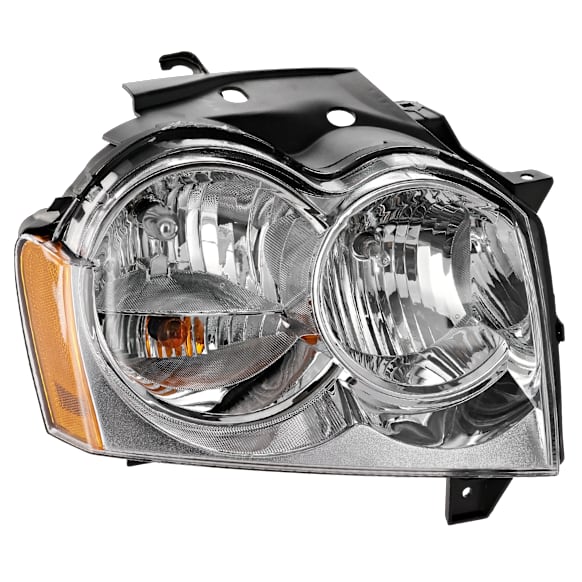 2005 Jeep Grand Cherokee Laredo - Passenger Side Halogen Headlight, With bulb(s), OE Replacement