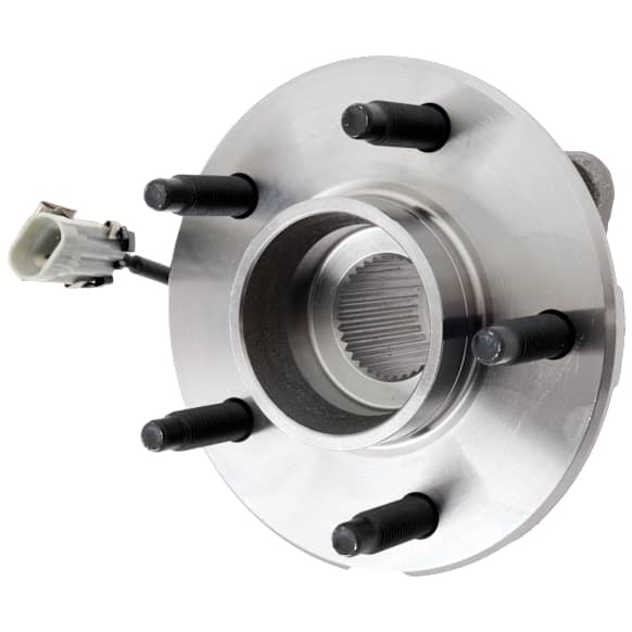 Front, Driver or Passenger Side Wheel Hub, With Bearing, With Sensor, 5 x 4.5 in. Bolt Pattern