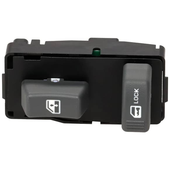 Front, Passenger Side Window Switch, Gray, 2-Button