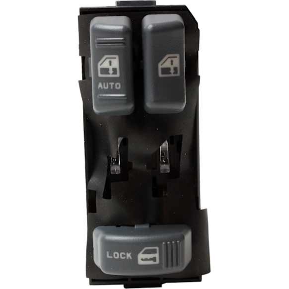 Front, Driver Side Window Switch, Gray, 3-Button, with Door Lock