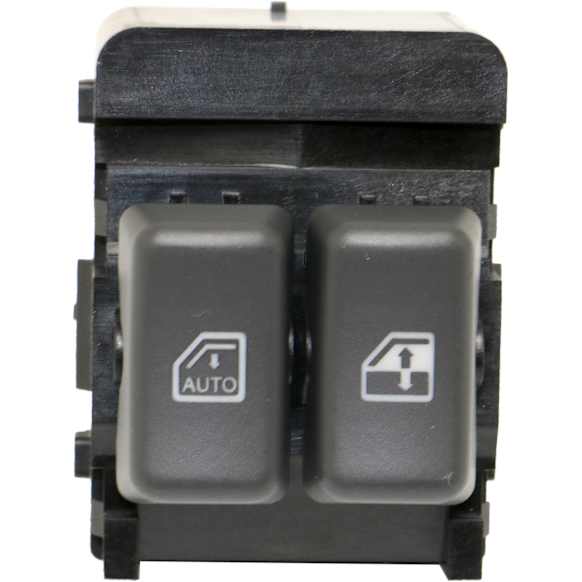 Front, Driver Side Window Switch, Gray, 2-Button