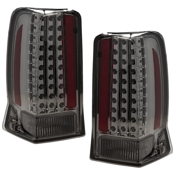 Driver and Passenger Side LED Tail Light, With bulb(s), Smoked Lens, Chrome Interior