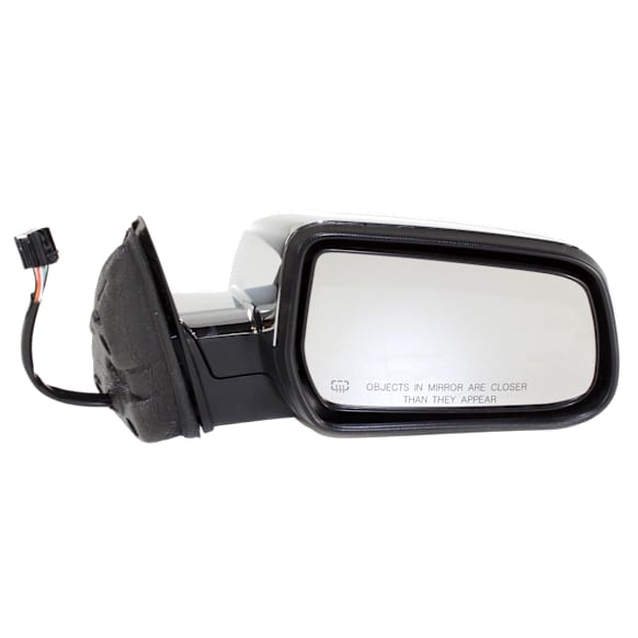 Passenger Side Mirror, Power Adjust, Heated, Manual Folding, Chrome, No Signal Light, With Memory, No Puddle Light, No Auto-Dimming, No Blind Spot Feature