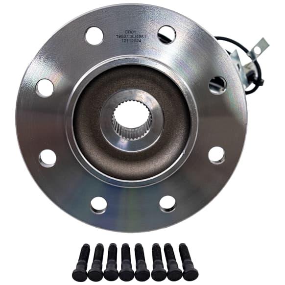 Front, Driver Side Wheel Hub, With Bearing, With Sensor, 8 x 6.5 in. Bolt Pattern, 4WD
