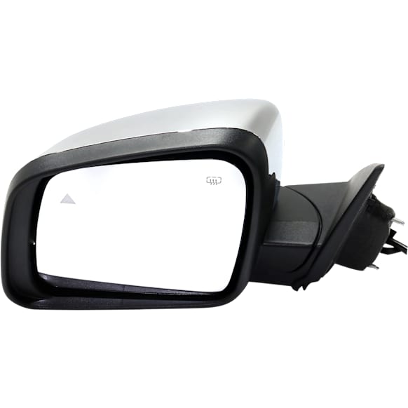 Driver Side Mirror, Power Adjust, Heated, Manual Folding, Chrome, In-housing Signal Light, With Memory, No Puddle Light, No Auto-Dim, With Blind Spot Detection in Glass