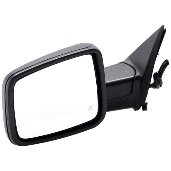 Driver Side Mirror, Power Adjust, Heated, Manual Folding, Textured Black, No Signal Light, No Memory, No Puddle Light, No Auto-Dim, No Blind Spot Feature