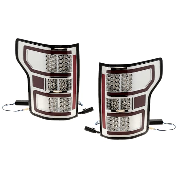 Driver and Passenger Side LED Tail Light, With bulb(s), Clear Lens