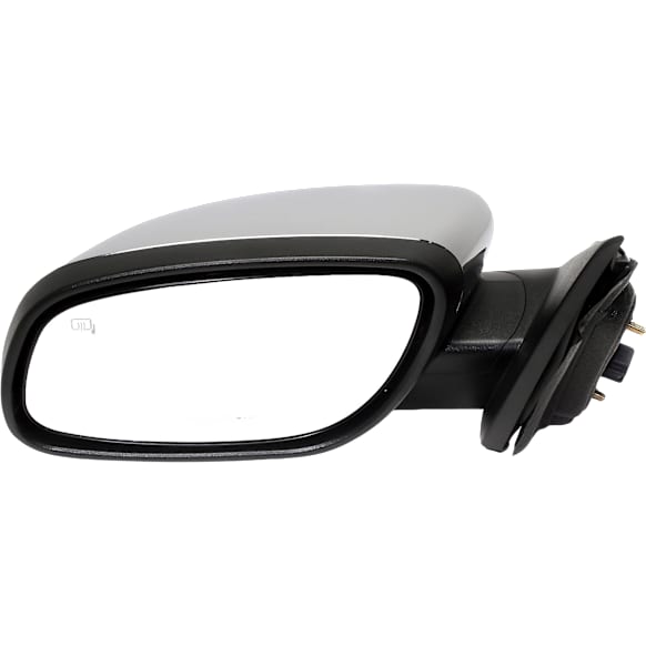 Driver Side Mirror, Power Adjust, Heated, Manual Folding, Chrome, No Signal Light, With Memory, With Puddle Light, No Auto-Dimming, No Blind Spot Feature
