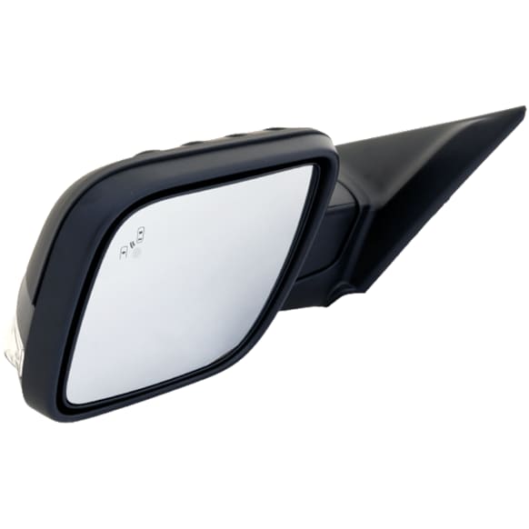 Driver Side Mirror, Power Adjust, Power Folding, Heated, Paintable, In-housing Signal Light, With memory, With Puddle Light, No Auto-Dimming, With Blind Spot Detection in Glass