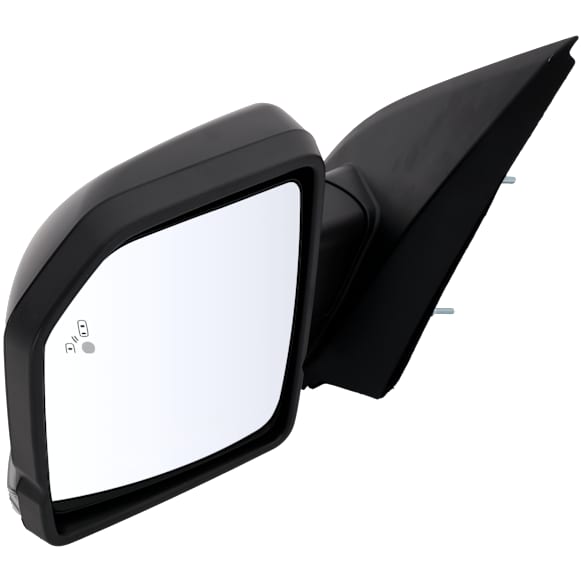 Driver Side Mirror, Power Adjust, Heated, Manual Folding, Textured Black, In-housing Signal Light, No Memory, With Puddle Light, No Auto-Dim, With Blind Spot Glass