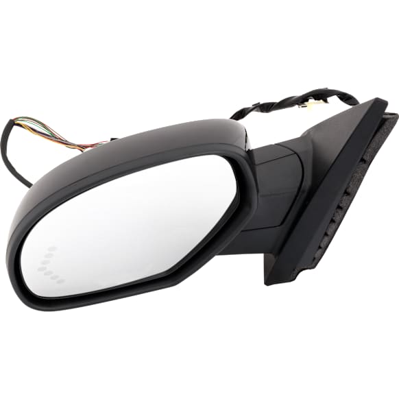 2007-2013 GMC Sierra 1500 - Driver Side Mirror, Non-Towing, Power Adjust, Power Folding, Heated, Paintable, In-glass Signal Light, With memory, With Puddle Light, With Auto-Dimming, No Blind Spot Feature