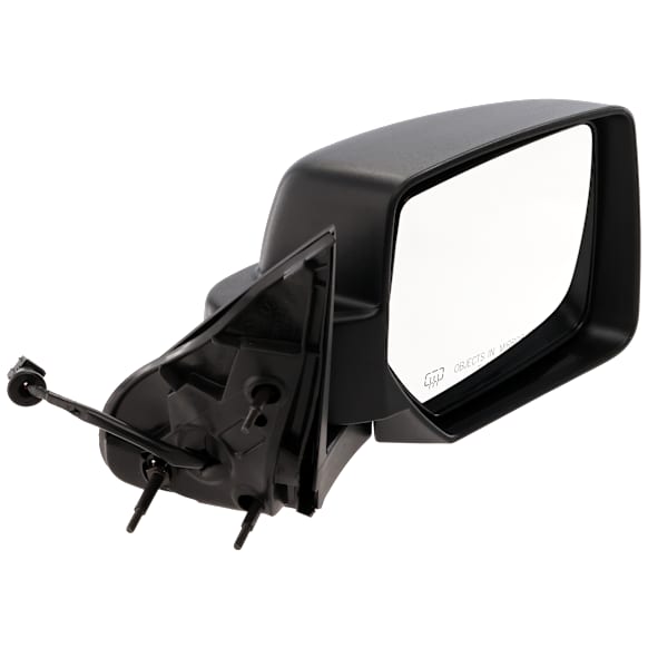 Passenger Side Mirror, Power Adjust, Manual Folding, Heated, Textured Black, No Signal Light, No Memory, No Puddle Light, No Auto-Dimming, No Blind Spot Feature