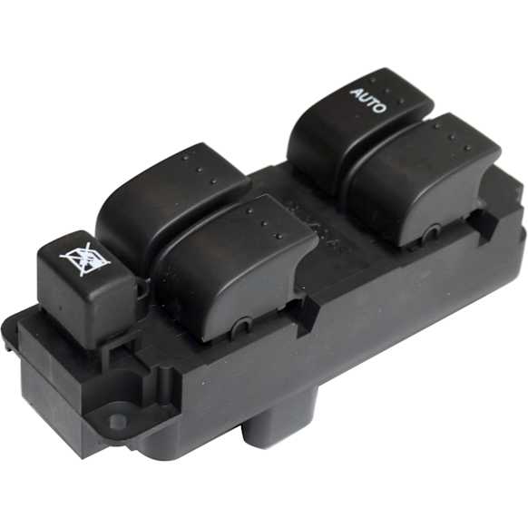 2004-2009 Mazda 3 - Front, Driver Side Window Switch, Black, 5-Button