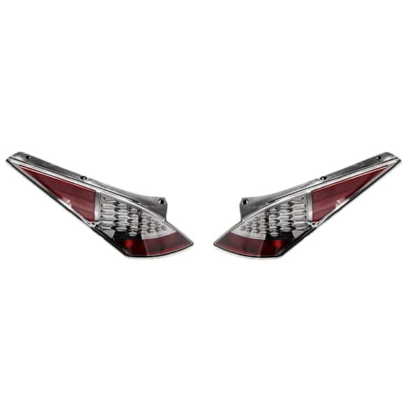 Driver and Passenger Side LED Tail Light, With bulb(s), Smoked Lens, Chrome Interior