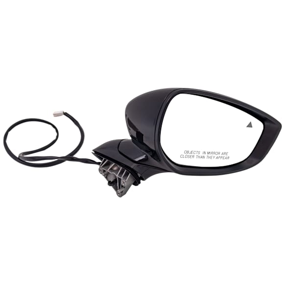 2019-2021 Mazda 3 - Passenger Side Mirror, Power Adjust, Non-Heated, Manual Folding, Paintable, In-housing Signal Light, No Memory, No Puddle Light, No Auto-Dim, With Blind Spot Detection in Glass