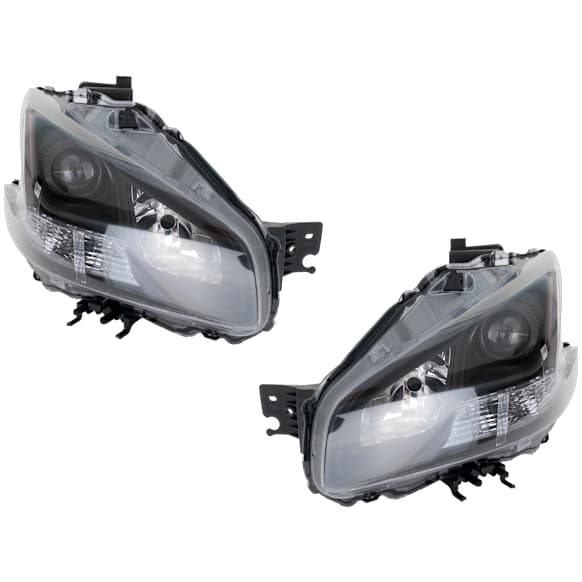 2012 Nissan Maxima - Driver and Passenger Side Projector Halogen Headlight, With bulb(s), For Models Without Sport or Premium Package, Clear Lens, Black Interior