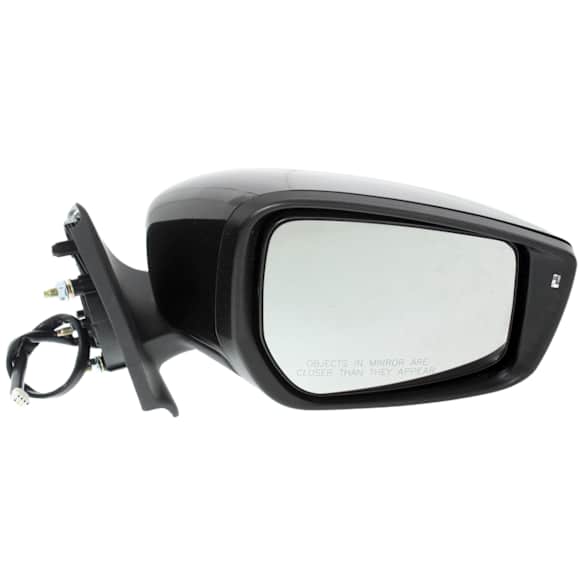 2015 Nissan Versa - Passenger Side Mirror, Power Adjust, Non-Heated, Paintable, Manual Folding, In-housing Signal Light, No Blind Spot Feature, No Memory, No Puddle Light, No Auto-Dim