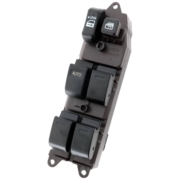 Front, Driver Side Window Switch, Black, 6-Button