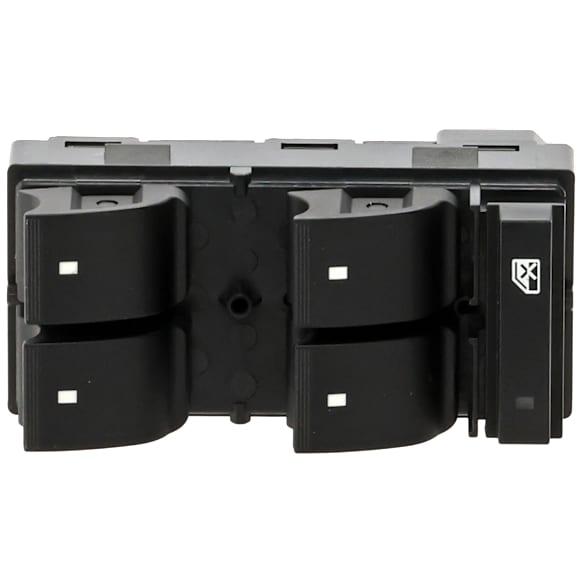 Front, Driver Side Window Switch, Black, 4-Button