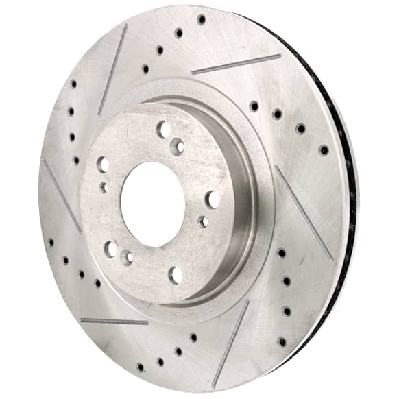 2012 Honda Civic - Front, Driver or Passenger Side Brake Disc, Natural Finish, Cross-drilled and Slotted, Vented, 5 Lugs, 299.97 mm, 2.4L 4Cyl