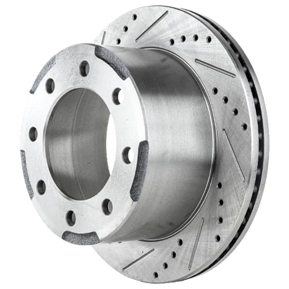2007-2010 GMC Sierra 3500 HD - Rear, Driver or Passenger Side Brake Disc, Cross-drilled and Slotted, Vented, 8 Lugs, 325.3 mm