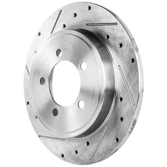 2002-2010 Ford Explorer - Rear, Driver or Passenger Side Brake Disc, Cross-drilled and Slotted, Solid, 5 Lugs, 301 mm