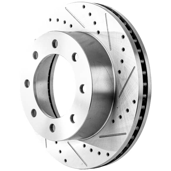 2005-2012 Ford F-350 Super Duty - Front, Driver or Passenger Side Brake Disc, Cross-drilled and Slotted, Vented, Pro-Line Series