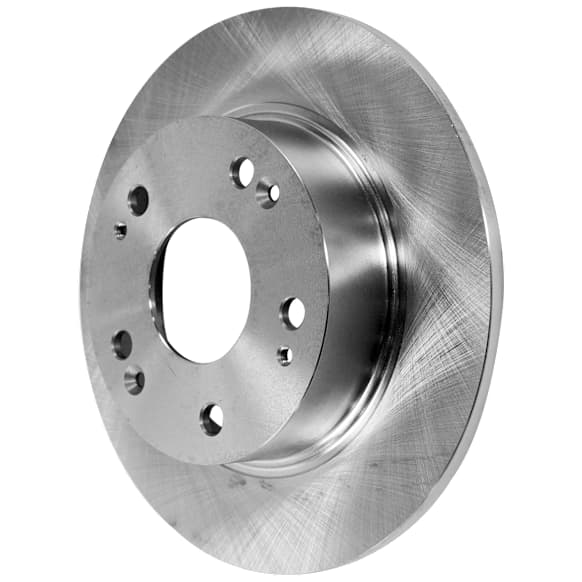JC Whitney Rear, Driver or Passenger Side Brake Disc, Plain Surface, Solid, 5 Lugs, 10.24 In., Pro-Line Series