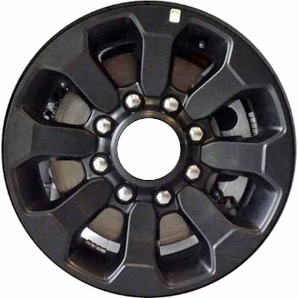2022 Ram 2500 - Aluminum Matte Black 17x8; 8 x 6.5; 8 Spoke; Factory Replacement New Alloy Wheel, 17 in. x 8 in., 8 x 6.5 Bolt Pattern