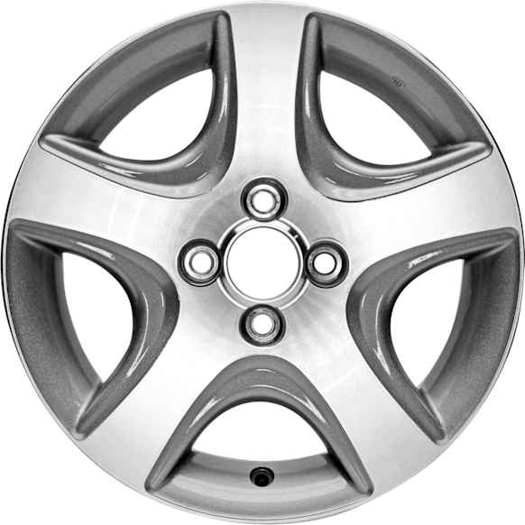 ALY63868U35N Jante Aluminum Gray Wheel - 15 in. X 6 in., 4 x 100 mm Bolt Pattern, Sold Individually