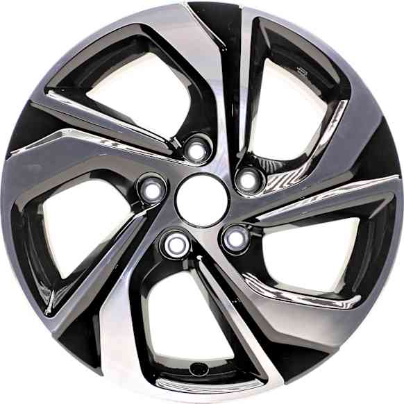 ALY64078U45N Jante Aluminum Painted Black Wheel - 16 in. X 7 in., 5 x 4.5 in. Bolt Pattern, Sold Individually